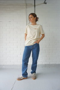 Organic Relaxed T-shirt in Cream