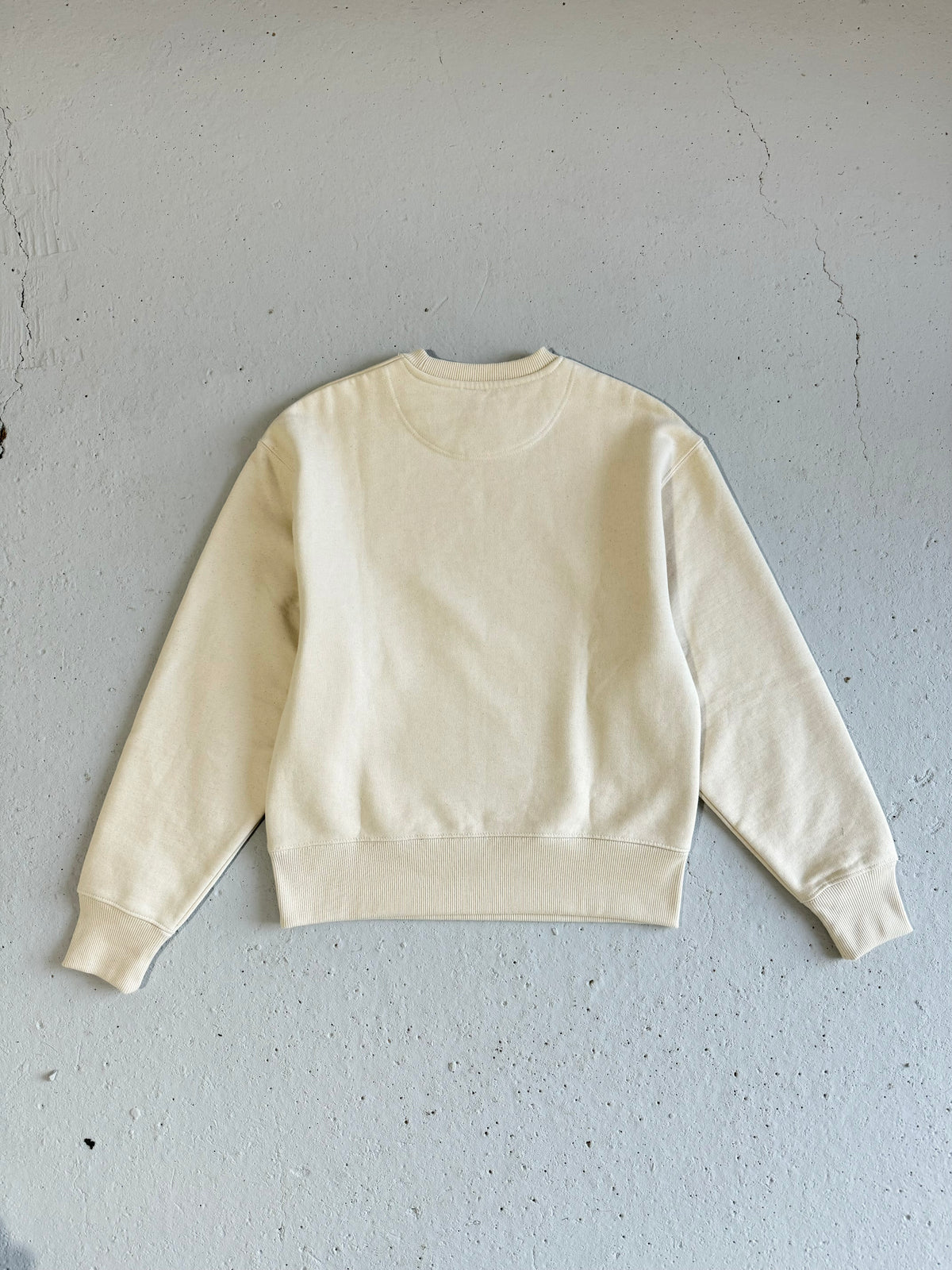 Heavy Weight Slogan Sweatshirt in Natural Raw